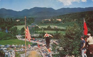 Lake Placid NY 4th of July Ski Jumping Artificial Snow Postcard