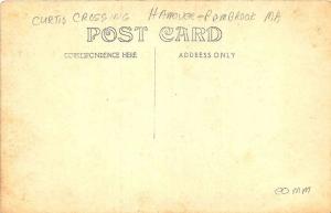 Hanover Pembrook MA Curtis Crossing Railroad Train Station Real Photo Postcard