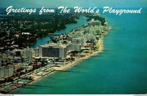 Florida Miami Beach Greetings From The World's Playground 1967