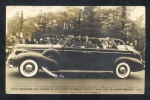 RPPC QUEEN ELIZABETH KING GEORGE IV 1939 AMERICA VISIT REAL PHOTO POSTCARD