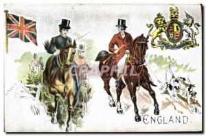 Postcard Old Dogs Dog Hunting hounds England was Cavaliers