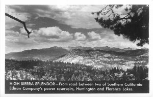 Postcard RPPC California High Sierra Splendor Huntington Florence Lakes 23-4339