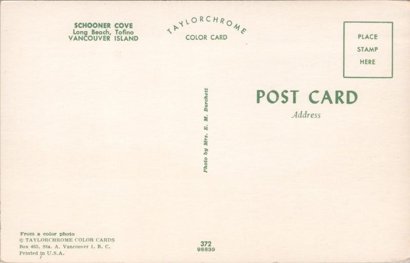 Schooner Cove Long Beach BC Vancouver Island Taylorchrome Postcard D64