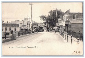 Pawtuxet Rhode Island RI Postcard Broad Street Pawtuxet Village Bridge View 1911