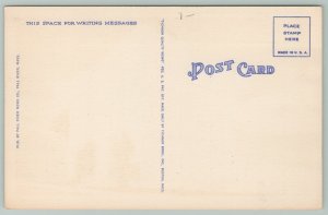 Fall River Massachusetts~State Armory~Front & Side View~1940s Linen Postcard