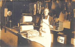 Early Butcher's Table Meat's Store RPPC Postcard