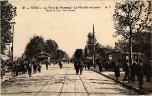 CPA PARIS 20e Porte de Montreuil Marche aux Puces (1270170)