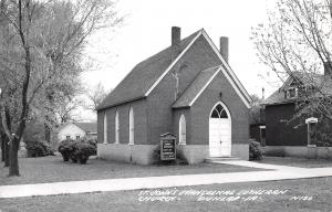 Dunlap Iowa~St John's Evangelical Lutheran Church~Houses~1950s Real Photo~RPPC