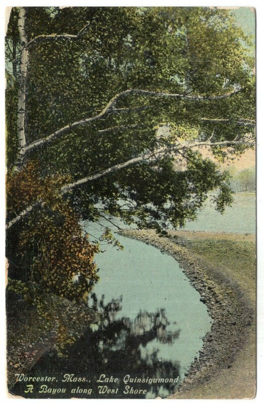 Worcester, Mass, Lake Quinsigamond, A Bayou along West Shore
