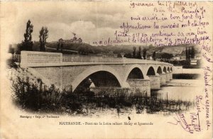 CPA IGUERANDE Pont sur la Loire reliant Melay et IGUERANDE (680058)