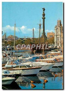 Postcard Modern Barcelona Port Detail