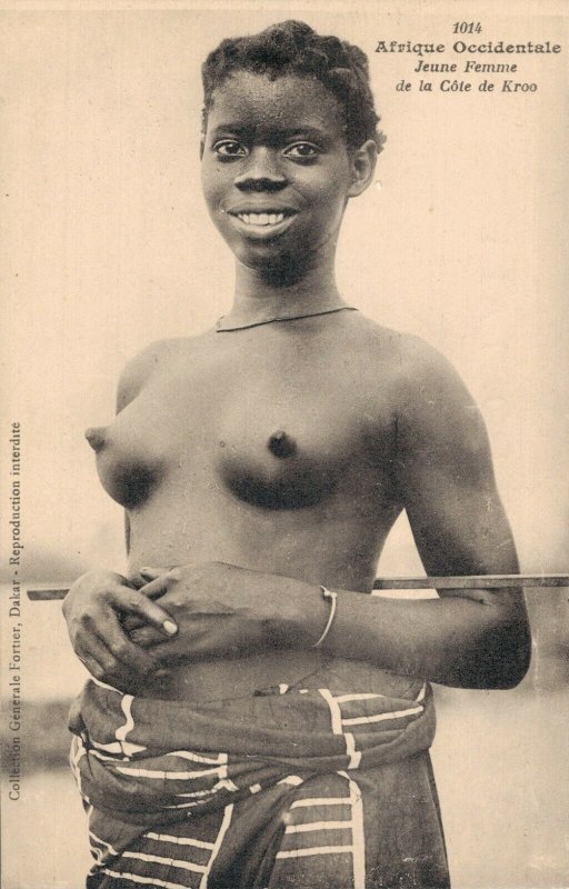 Africa Afrique Occidentale Jeune Femme de la Cote de Kroo Native 03.74