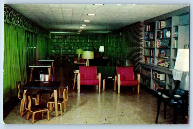 c1950's Motel Birmingham Library Interior Birmingham Alabama AL Vintage Postcard