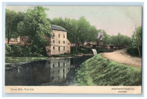 c1905 Union Mills West Side Portsmouth Ohio OH Hand-Colored Postcard 