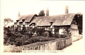 Anne Hathaway’s Cottage Stratford-upon-Avon England Vintage RPPC Postcard c1910s