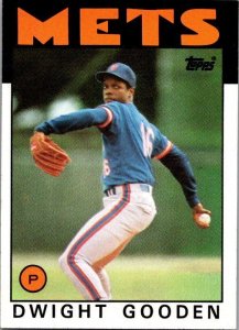 1986 Topps Baseball Card Dwight Gooden New York Mets sk10713