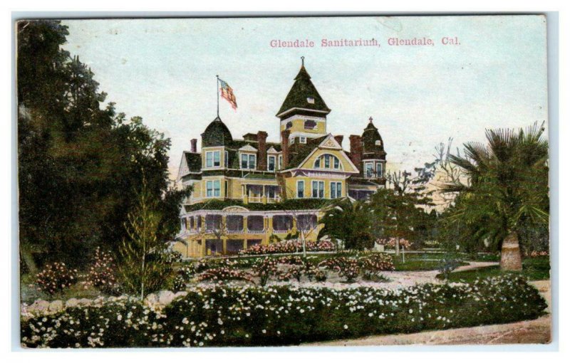 GLENDALE, CA California ~ Glendale SANITARIUM 1909 Los Angeles County Postcard