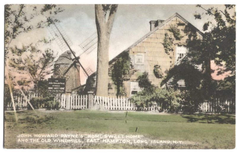 Postcard John Howard Payne's Home Sweet Home East Hampton Long Island NY