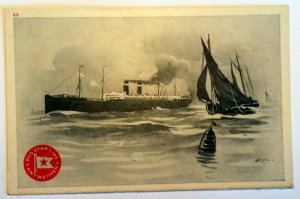 5 VINTAGE POSTCARDS RED STAR LINE - ANTWERPEN - 1920. UNUSED!!!