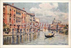 Modern Postcard Venezia large channel palazzo salute franchetti