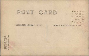 Man Posing Horseshoe Studio Prop Electric Studio Los Angeles c1920 RPPC