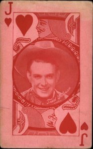 Playing Cards Jack of Hearts Fred Gilman Cowboy Actor c1910 Postcard