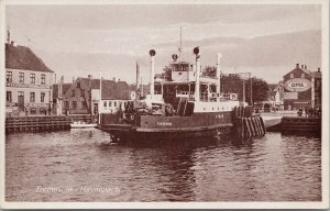 Havneparti Denmark 'Fredericia' Jyden Ferry Ship Boat Unused Postcard E90