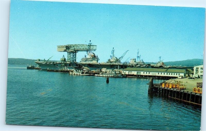 *U.S. Naval Shipyard Bremerton Washington Hammerhead Crane Vintage Postcard A33