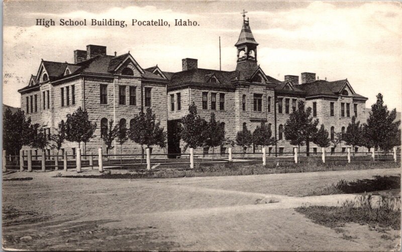 Postcard High School Building in Pocatello, Idaho