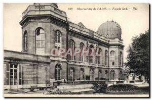 Old Postcard From Paris Observatory Facade Sud