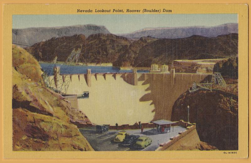 Boulder Dam (Hoover Dam), Nevada Lookout Point - 1951