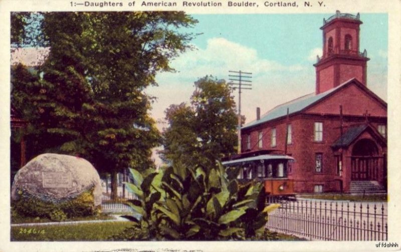 CORTLAND, NY DAUGHTERS OF AMERICAN REVOLUTION BOULDER pub. BY Wm JUBB CO. INC.