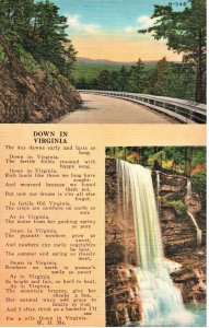 VINTAGE POSTCARD DOWN IN VIRGINIA POETRY AND VIEWS