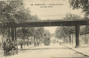 PC FRANCE, PARIS XVII, AVENUE DE CLICHY, Vintage Postcard (b31543)