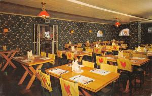 Aurora Illinois 1954 Postcard The Harmony House Restaurant Interior