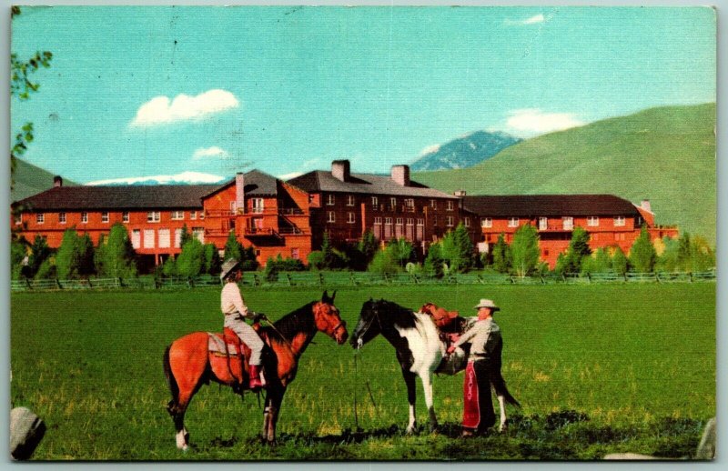 Sun Valley Lodge Union Pacific Railroad Sun Valley Idaho ID Chrome Postcard J5 