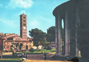 Postcard Templo Di Vesta Chlesa S. Maria In Cosmedin Rome Italy