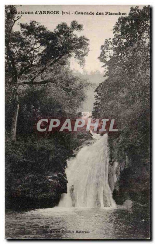 Old Postcard Environs d & # 39Arbois Cascade boardwalk