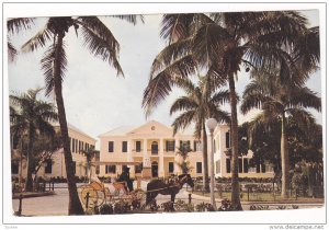 Horse Carriage, Government Buildings, Post Office Center, Nassau, Bahamas, An...