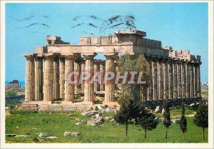 Postcard Modern Selinunte Temple E Sullo Sfondo it Tempio C. Sec VI and V C