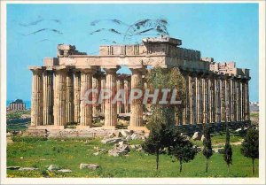Postcard Modern Selinunte Temple E Sullo Sfondo it Tempio C. Sec VI and V C