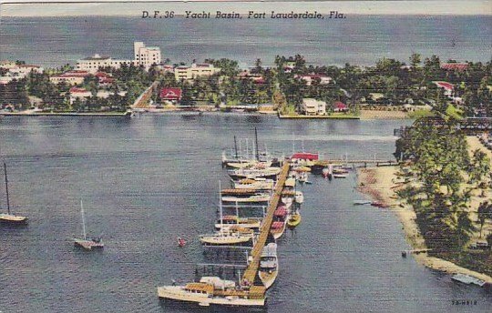 Florida Fort Lauderdale Yacht Basin 1948