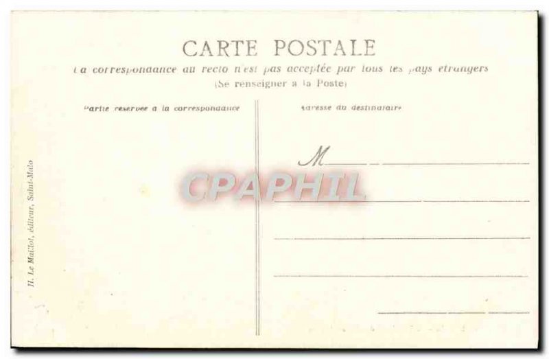 Old Postcard Saint Malo Le Tombeau De Chateaubriand