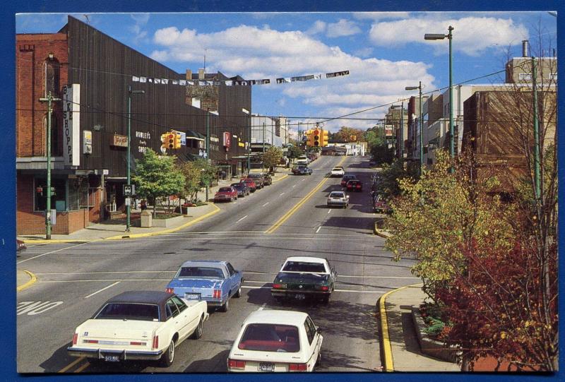 Niles Michigan mi Main street scene view chrome postcard