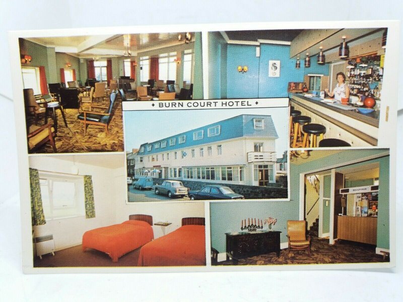 Burn Court Hotel Bude Cornwall New Unused Vintage Postcard 1970s