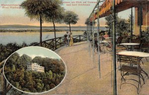 Mannenbach Hotel Wartburg Insel Reichenau Terrasse ca 1910s Vintage Postcard