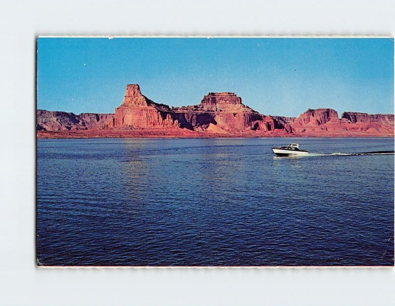 Postcard Gunsight Butte Lake Powell Utah USA