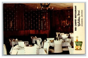 Vintage 1950's Postcard Red Carpet Restaurant Holiday Inn Jonesboro Arkansas