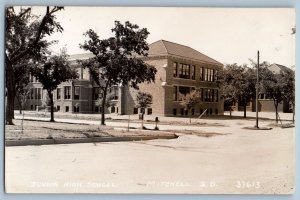 Mitchell South Dakota SD Postcard RPPC Photo Junior High School Building c1940's