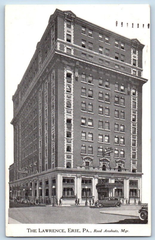 Erie Pennsylvania Postcard Lawrence Exterior View Building 1920 Vintage Antique